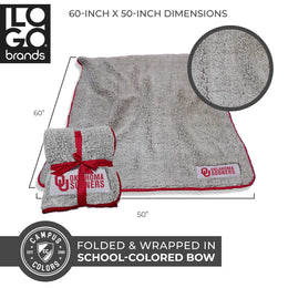 Oklahoma Sooners Frosty Fleece 60 X 50 Blanket - Crimson