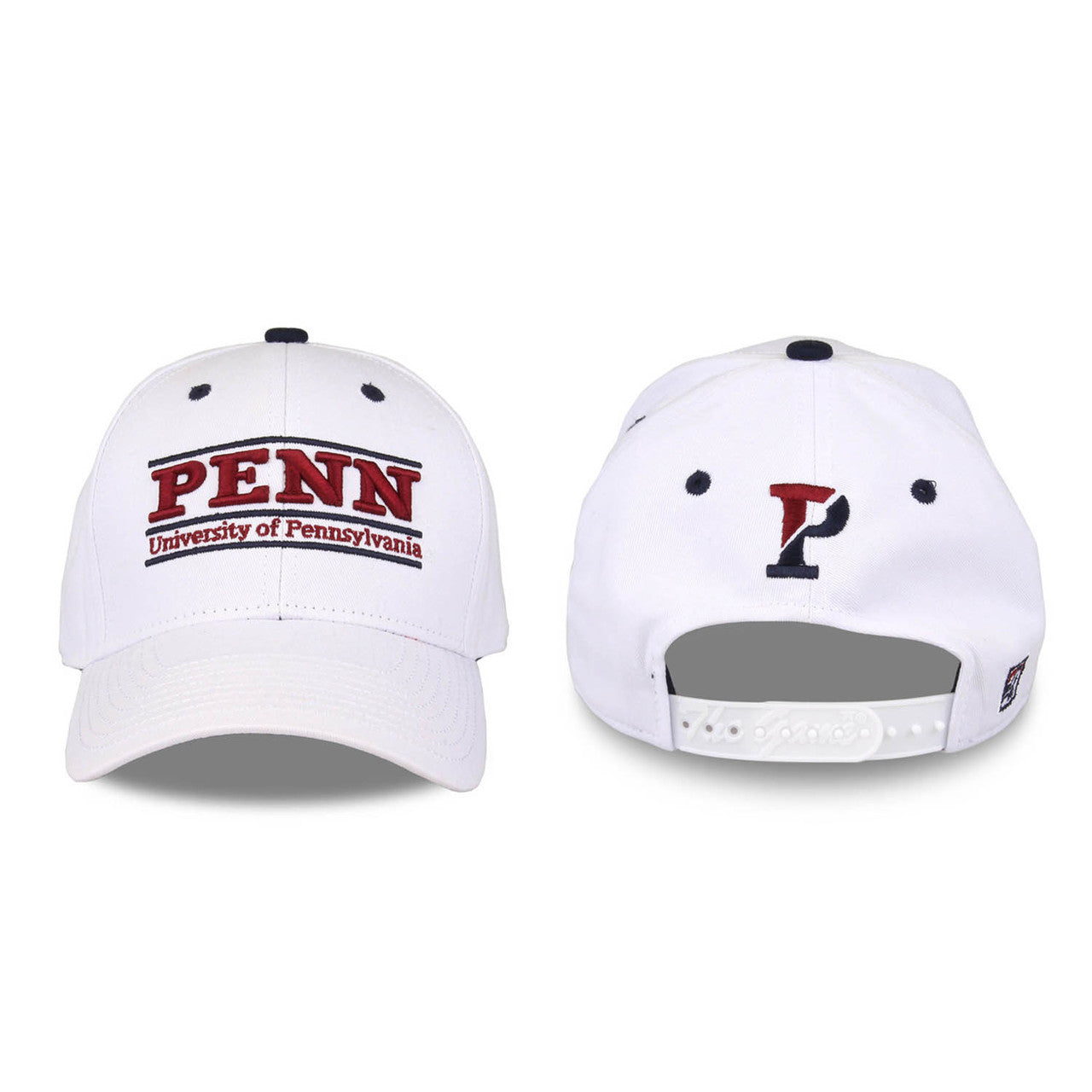 Penn Quakers  Adult Game Bar Adjustable Hat - White