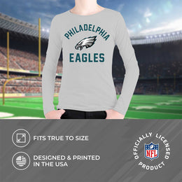 Philadelphia Eagles NFL Gameday Youth Football Long Sleeve Shirt - Gray