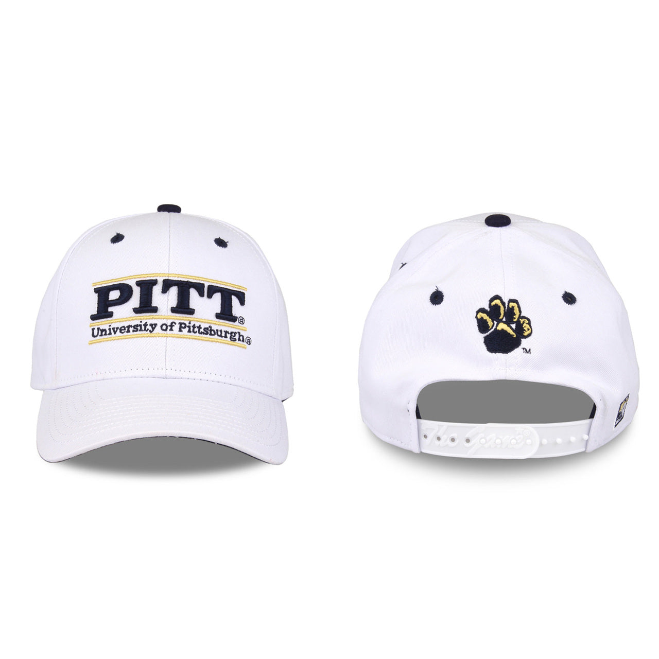 Pitt Panthers  Adult Game Bar Adjustable Hat - White