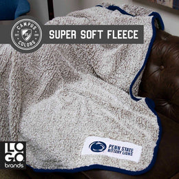 Penn State Nittany Lions Frosty Fleece 60 X 50 Blanket - Gray