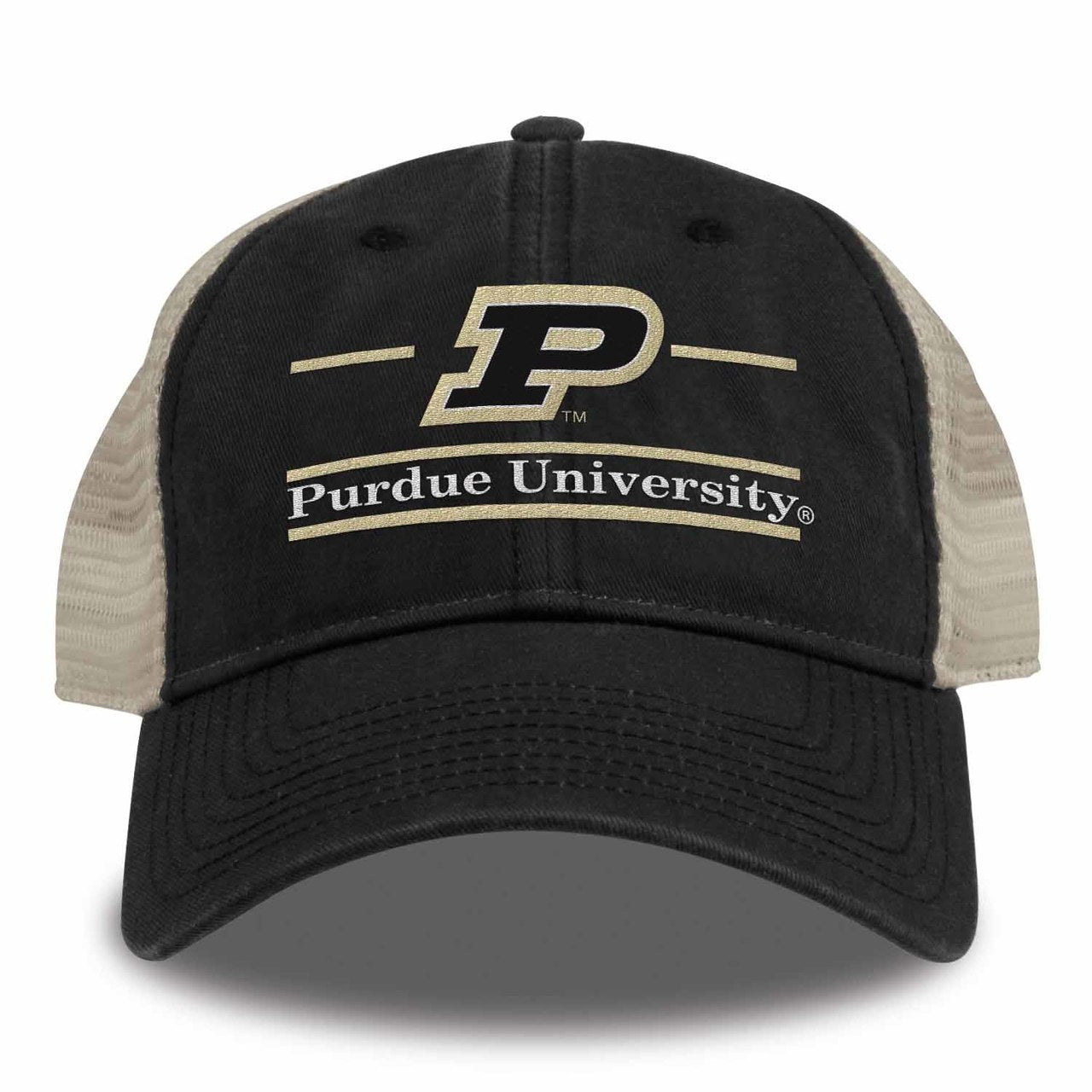 Purdue Boilermakers  Adult Relaxed Khaki Meshback Snapback - Team Color