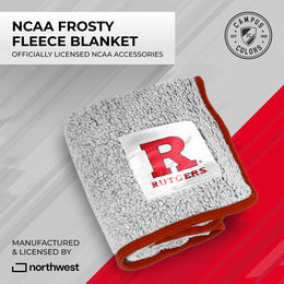 Rutgers Scarlet Knights NCAA Silk Sherpa College Throw Blanket - Crimson
