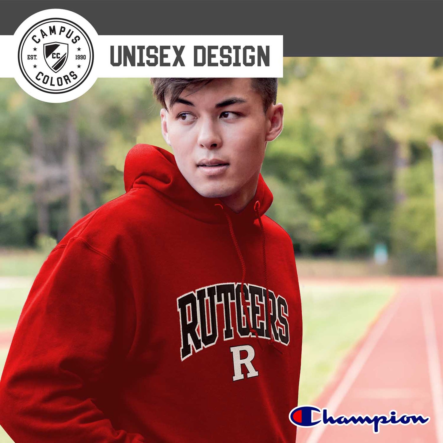 Rutgers Scarlet Knights Champion Adult Tackle Twill Hooded Sweatshirt - Red