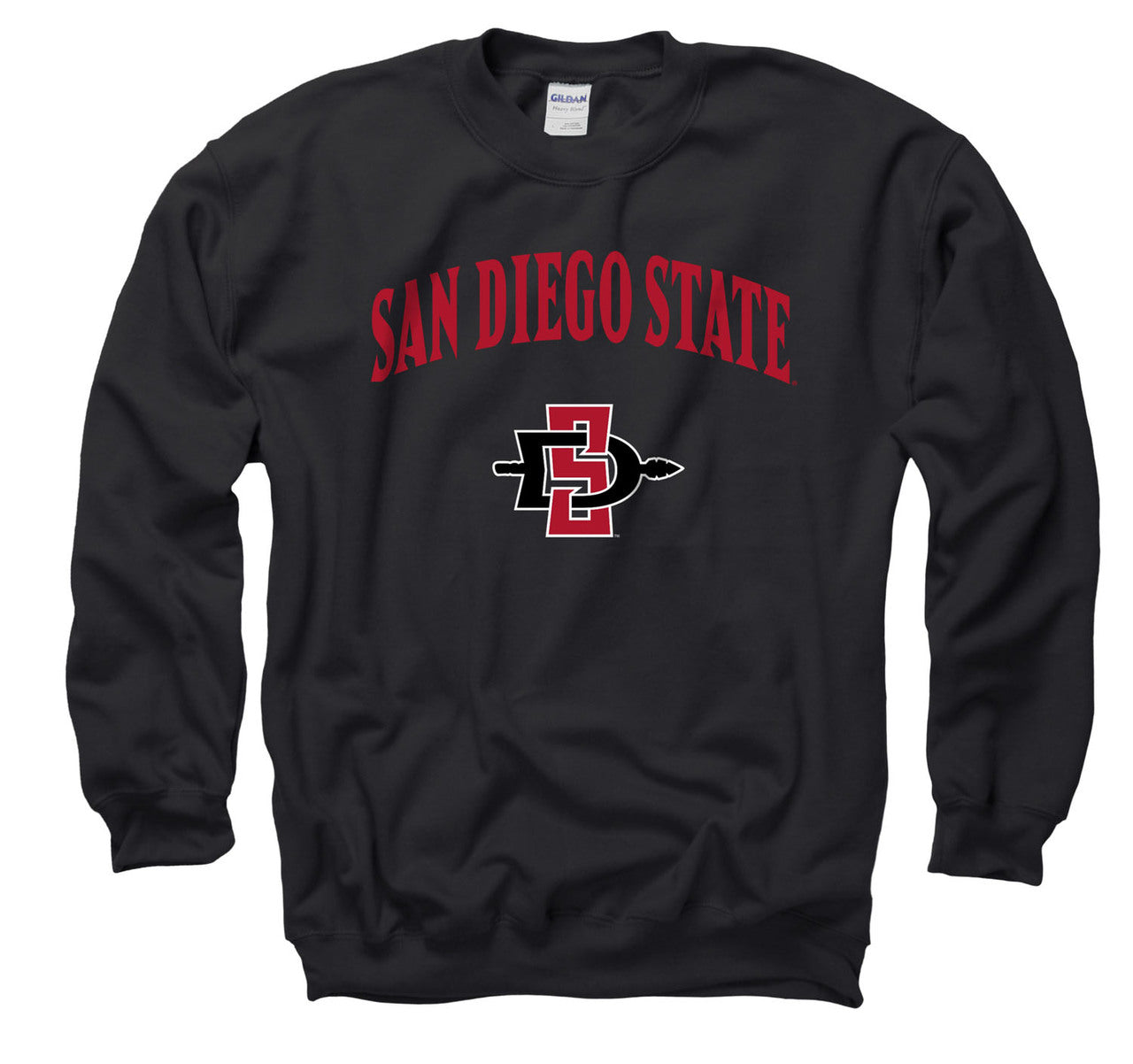 San Diego State Aztecs  Arch and Logo Crewneck Sweatshirt - Black