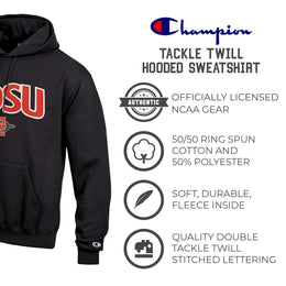 San Diego State Aztecs Champion Adult Tackle Twill Hooded Sweatshirt - Black