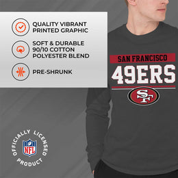 San Francisco 49ers NFL Adult Charcoal Long Sleeve T Shirt - Charcoal