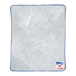 SMU Mustangs NCAA Silk Sherpa College Throw Blanket - Blue