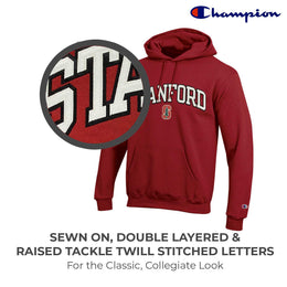 Stanford Cardinal Champion Adult Tackle Twill Hooded Sweatshirt - Cardinal