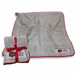 Temple Owls Frosty Fleece 60 X 50 Blanket - Red