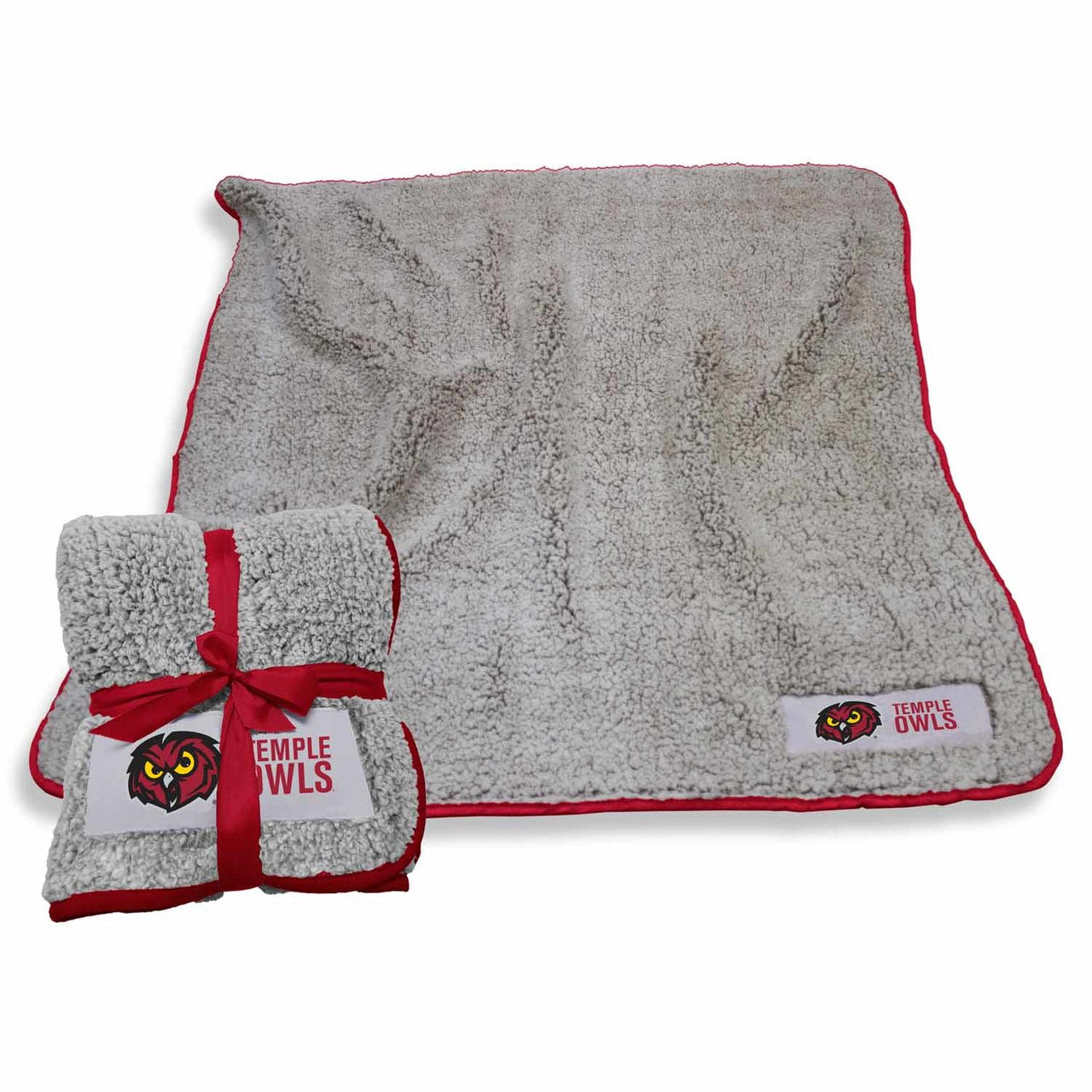 Temple Owls Frosty Fleece 60 X 50 Blanket - Red