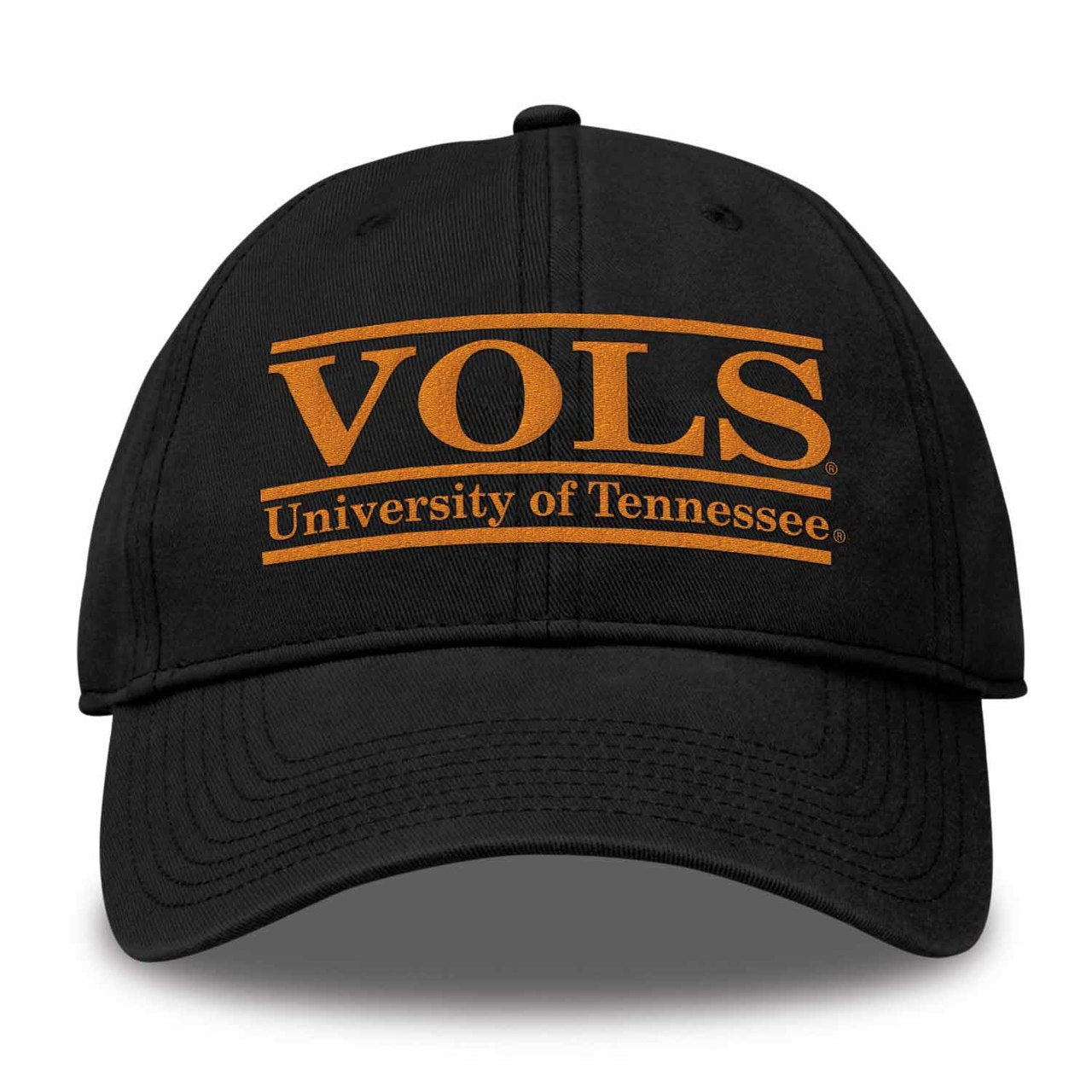 Tennessee Volunteers Adult Team Color Bar Logo Adjustable Hat - Black