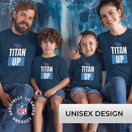 Tennessee Titans NFL Youth Team Slogan Short Sleeve Lightweight T Shirt - Navy
