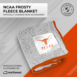 Texas Longhorns NCAA Silk Sherpa College Throw Blanket - Texas Orange