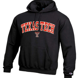Texas Tech Red Raiders Champion Adult Tackle Twill Hooded Sweatshirt - Black