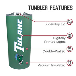 Tulane Green Wave NCAA Stainless Steel Tumbler perfect for Gameday - Green