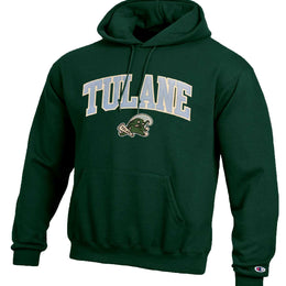 Tulane Green Wave Champion Adult Tackle Twill Hooded Sweatshirt - Green