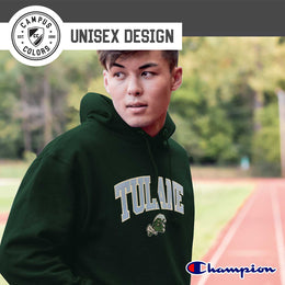 Tulane Green Wave Champion Adult Tackle Twill Hooded Sweatshirt - Green
