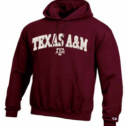 Texas A&M Aggies Champion Adult Tackle Twill Hooded Sweatshirt - Maroon