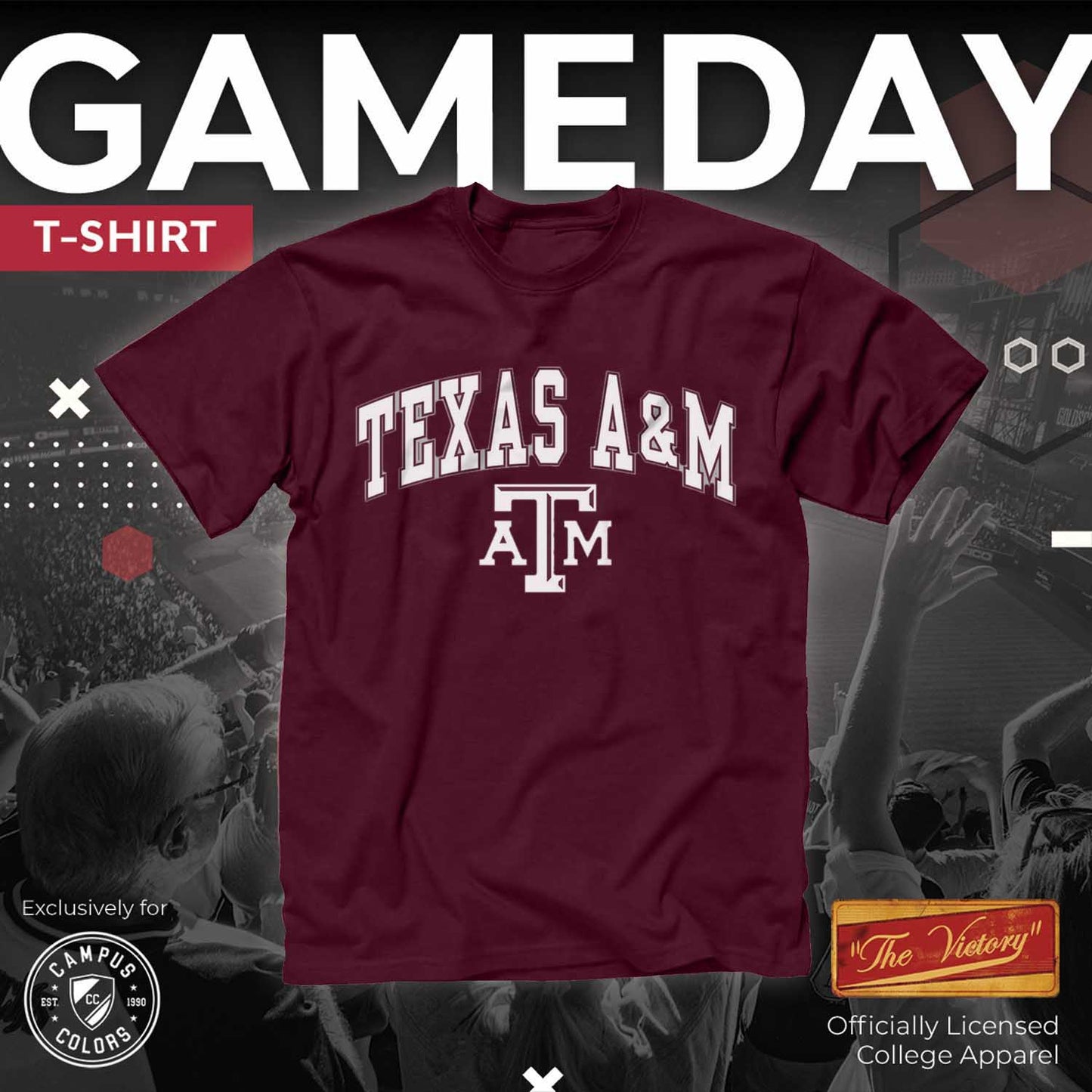 Texas A&M Aggies  Adult Arch N Logo T-Shirt - Maroon
