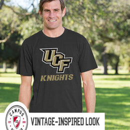 Central Florida Knights Adult MVP Heathered Cotton Blend T-Shirt - Black