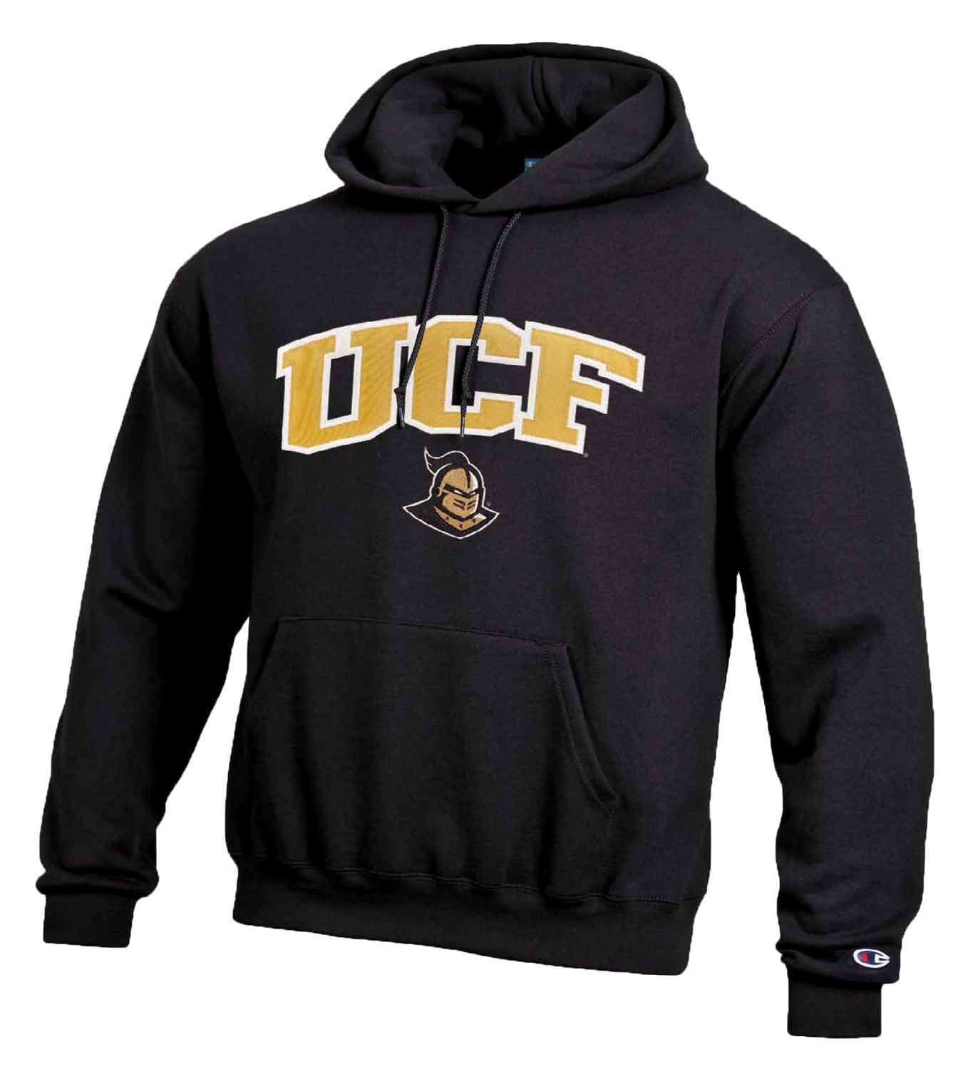 Central Florida Knights Champion Adult Tackle Twill Hooded Sweatshirt - Black