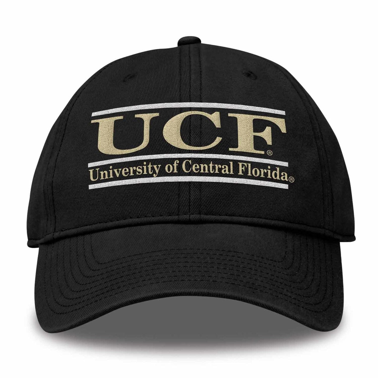 Central Florida Knights Adult Team Color Bar Logo Adjustable Hat - Black