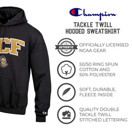 Central Florida Knights Champion Adult Tackle Twill Hooded Sweatshirt - Black