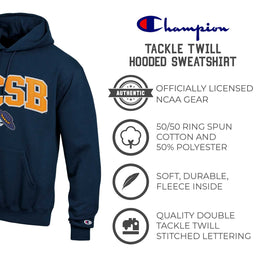 UCSB Gauchos Champion Adult Tackle Twill Hooded Sweatshirt - Navy