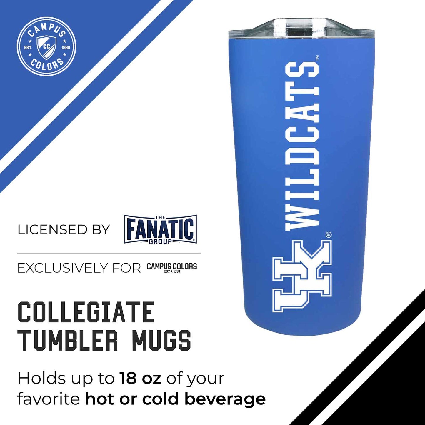 Kentucky Wildcats NCAA Stainless Steel Tumbler perfect for Gameday - Royal