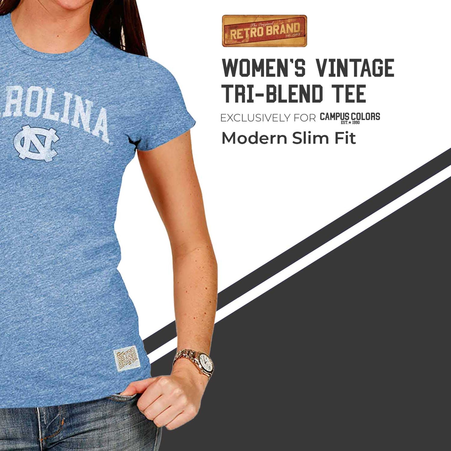 North Carolina Tar Heels University Women's T-Shirt  - Carolina Blue