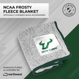 USF Bulls NCAA Silk Sherpa College Throw Blanket - Kelly Green