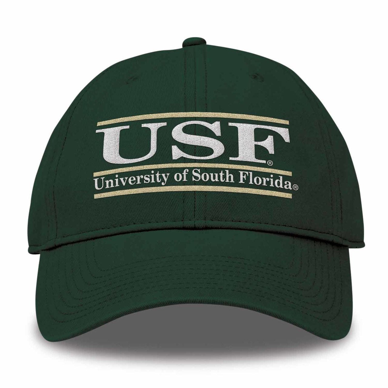 USF Bulls Adult Team Color Bar Logo Adjustable Hat - Green