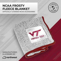 Virginia Tech Hokies NCAA Silk Sherpa College Throw Blanket - Maroon