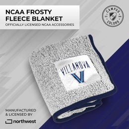 Villanova Wildcats NCAA Silk Sherpa College Throw Blanket - Navy