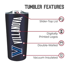 Villanova Wildcats NCAA Stainless Steel Tumbler perfect for Gameday - Navy
