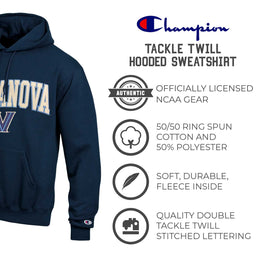 Villanova Wildcats Champion Adult Tackle Twill Hooded Sweatshirt - Navy