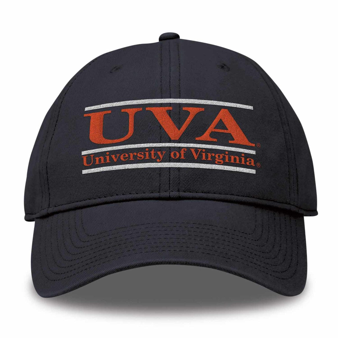 Virginia Cavaliers Adult Team Color Bar Logo Adjustable Hat - Navy
