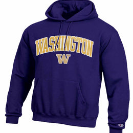 Washington Huskies Champion Adult Tackle Twill Hooded Sweatshirt - Purple