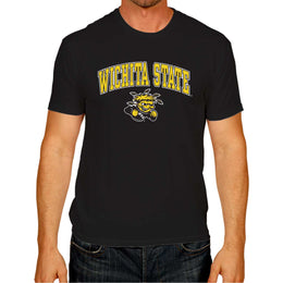 Wichita State Shockers  Adult Arch & Logo Soft Style Gameday T-shirt - Black