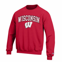 Wisconsin Badgers Adult Arch & Logo Soft Style Gameday Crewneck Sweatshirt - Red