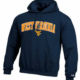 West Virginia Mountaineers Champion Adult Tackle Twill Hooded Sweatshirt - Navy