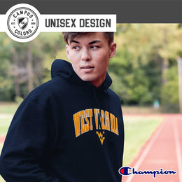 West Virginia Mountaineers Champion Adult Tackle Twill Hooded Sweatshirt - Navy