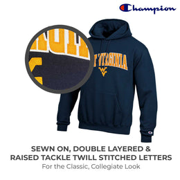 West Virginia Mountaineers Champion Adult Tackle Twill Hooded Sweatshirt - Navy