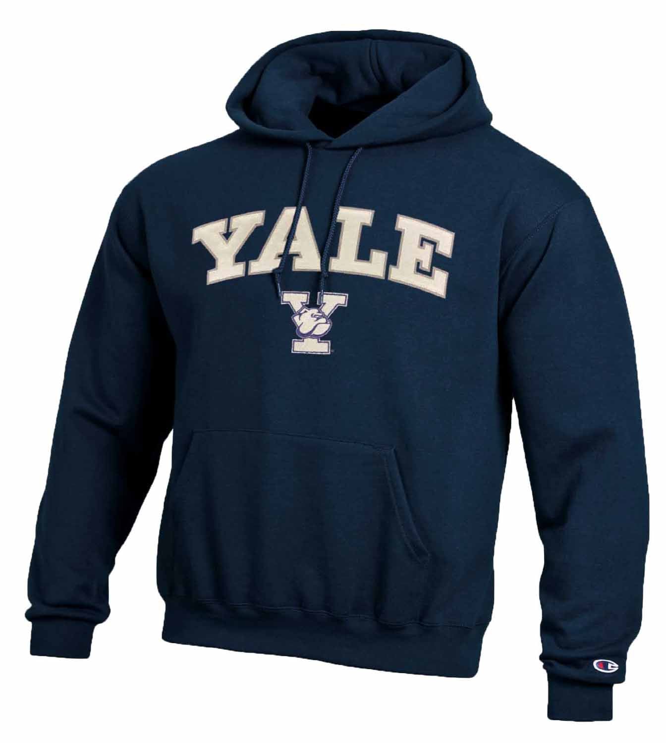 Yale Bulldogs Champion Adult Tackle Twill Hooded Sweatshirt - Navy
